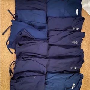 6 navy scrub sets